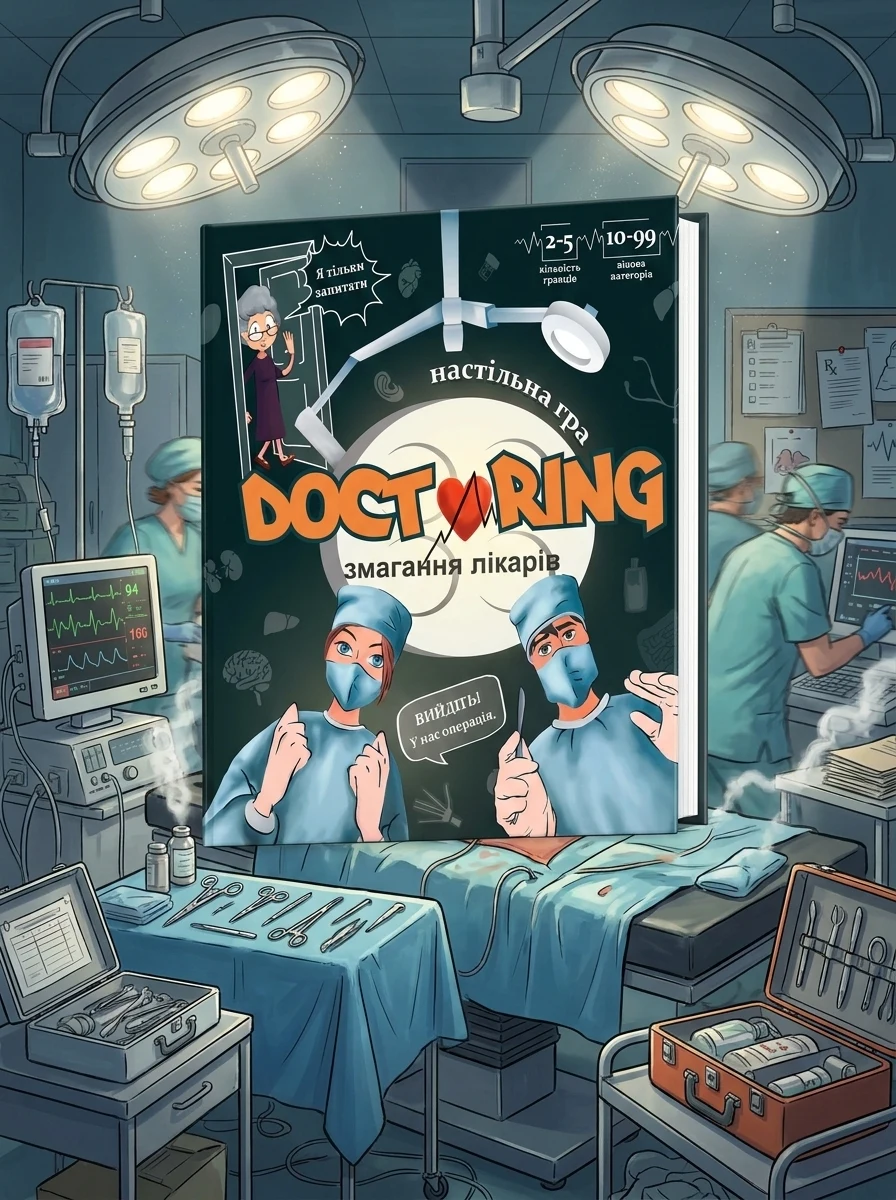 Настільна гра "Doctoring - змагання лікарів", обкладинка