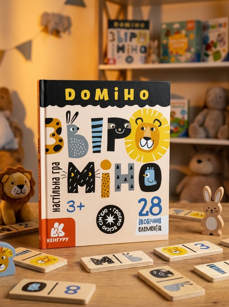 Настільна гра. Гра у подарунок. Доміно "Звіроміно" — фото 2