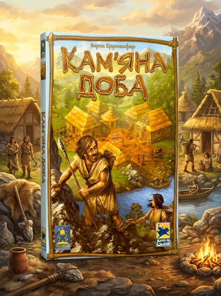 Настільна гра "Кам'яна доба", обкладинка