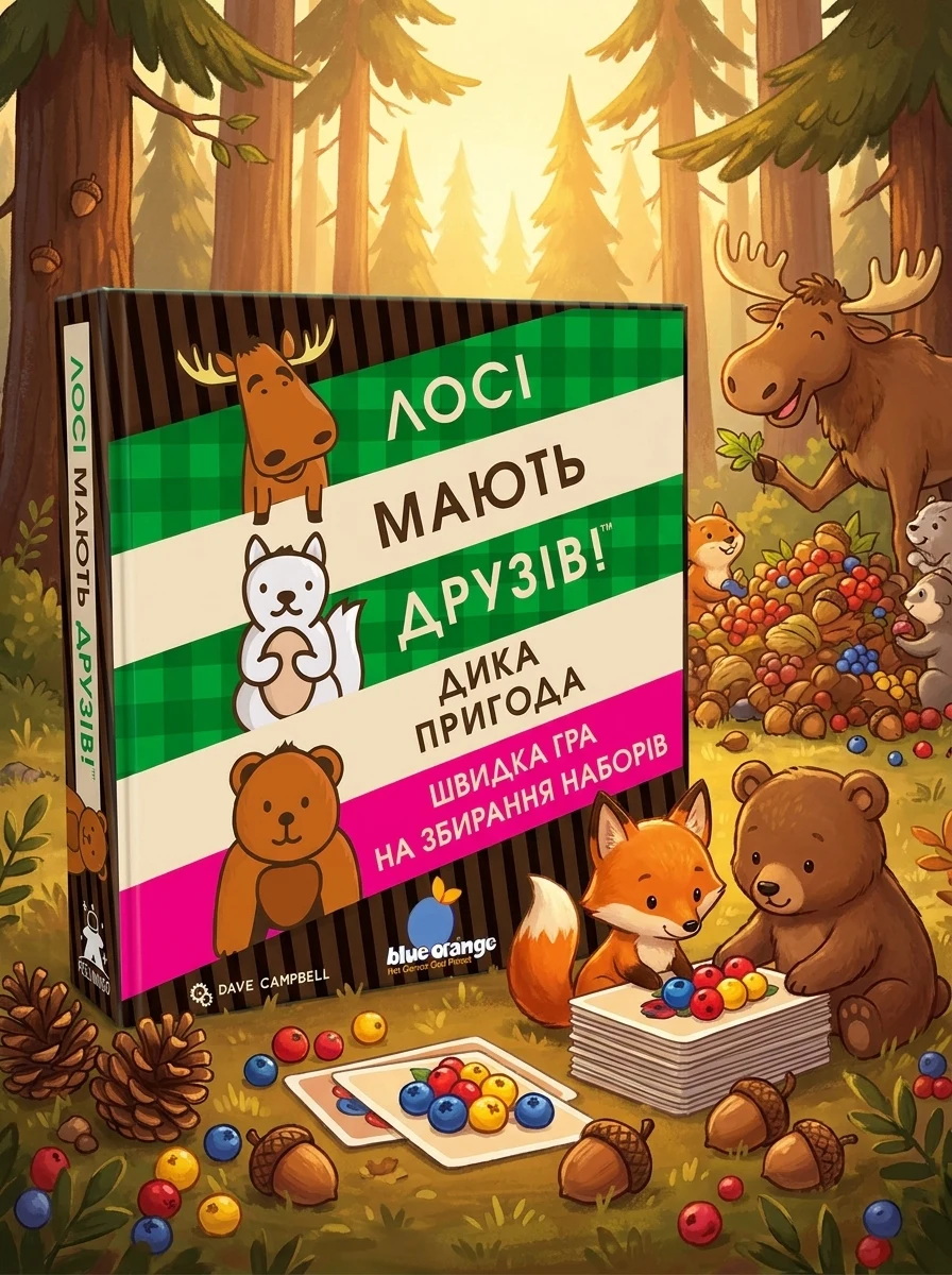 Настільна гра "Лосі мають друзів", обкладинка