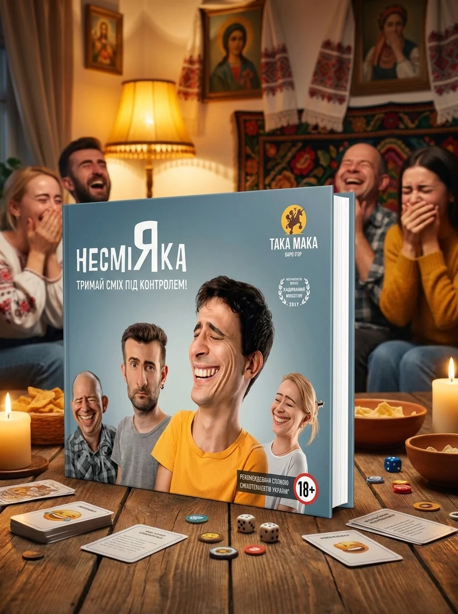 Настільна гра «Несміяка 18+», обкладинка