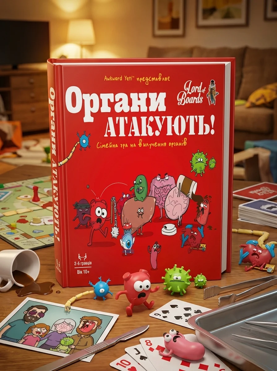 Настільна гра "Органи Атакують!", обкладинка