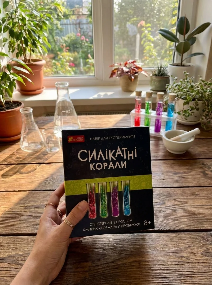 Настільна гра "Набір для експериментів. Силікатні корали"