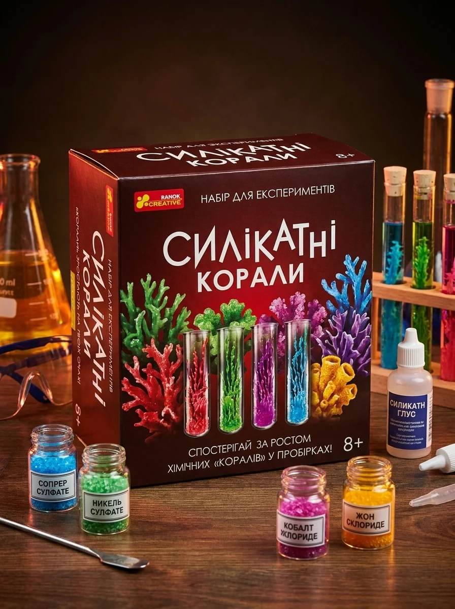 Настільна гра "Набір для експериментів. Силікатні корали" — фото 2