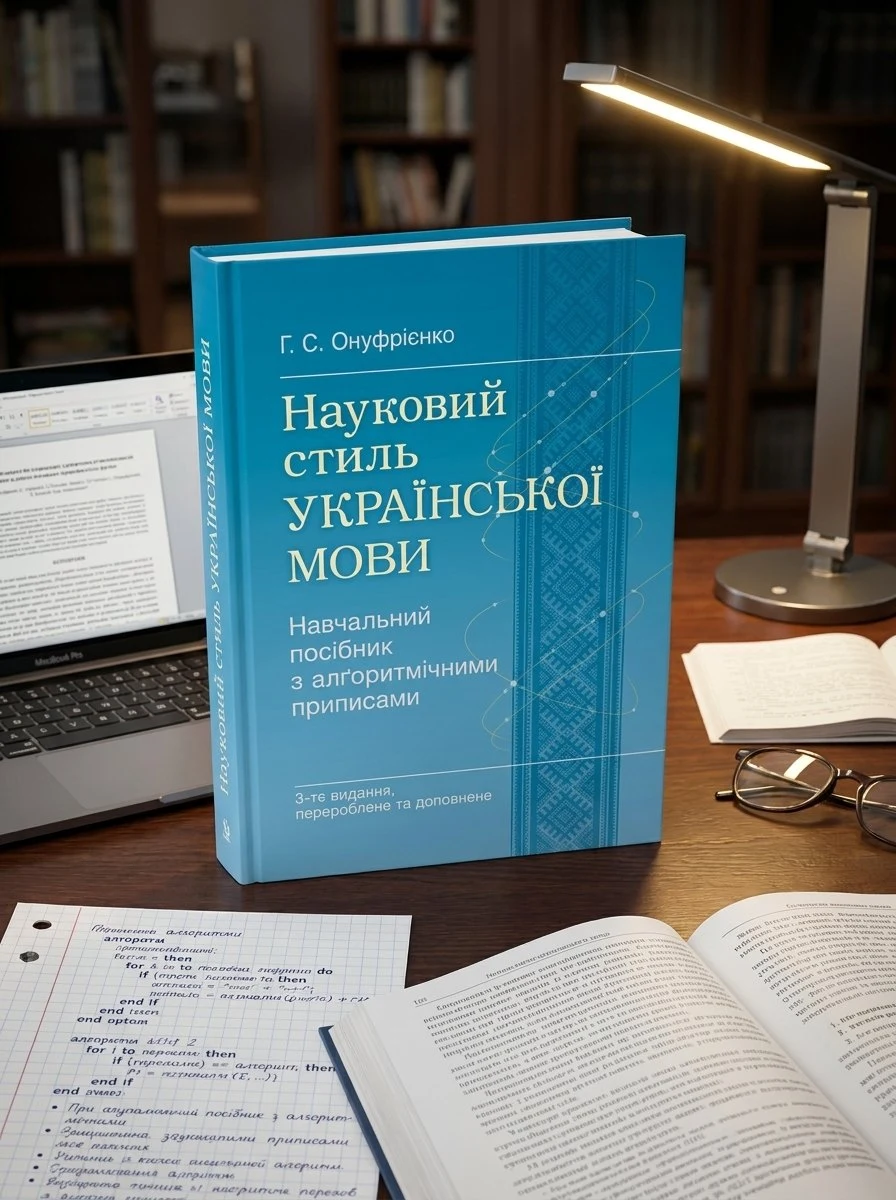 Науковий стиль української мови. 3-ге видання — Онуфрієнко Г.С., обкладинка