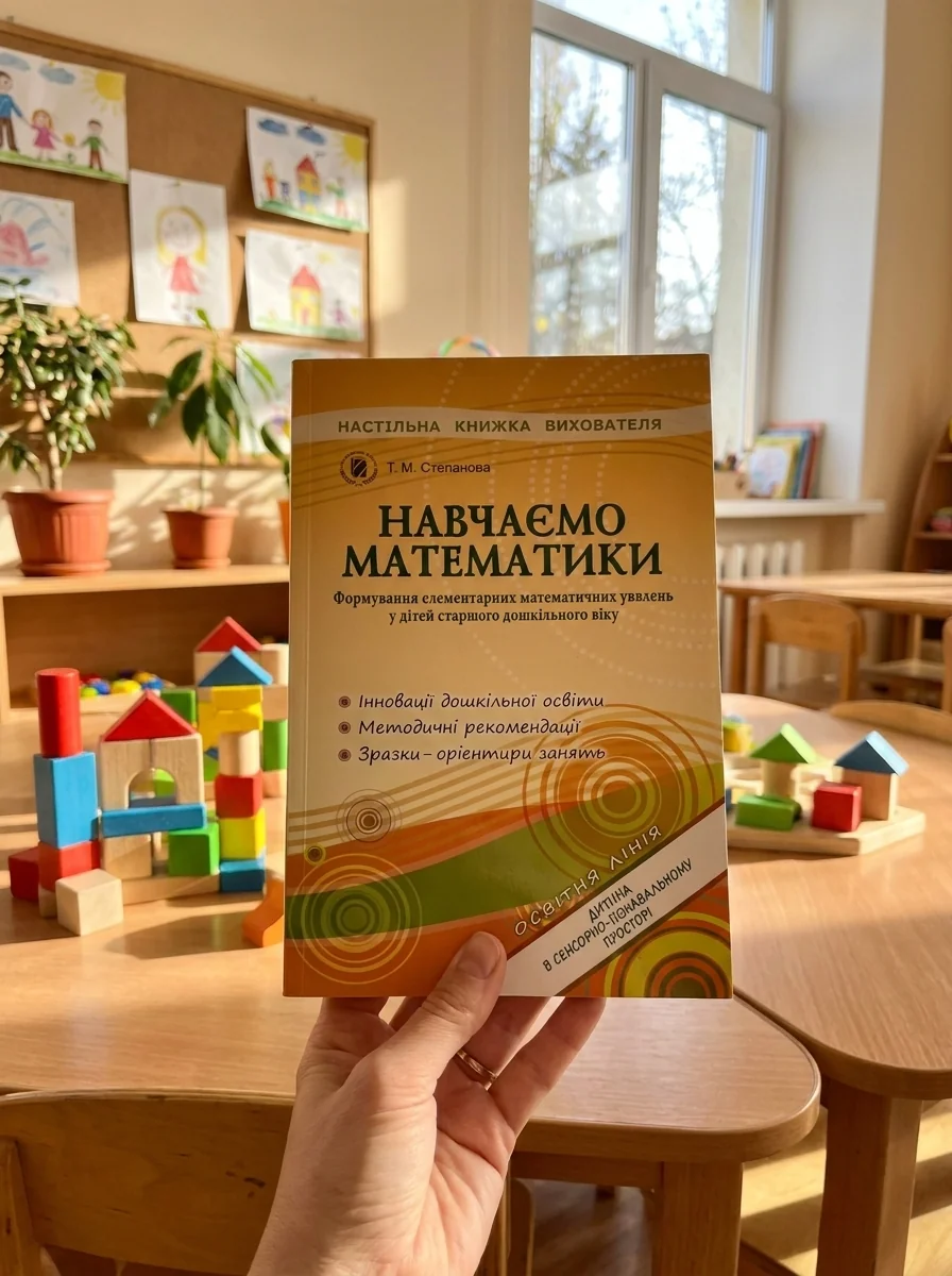 Навчаємося математики. Книжка вихователя. Формування елементарних математичних уявлень у дітей старшого дошкільного віку — Тетяна Степанова, обкладинка
