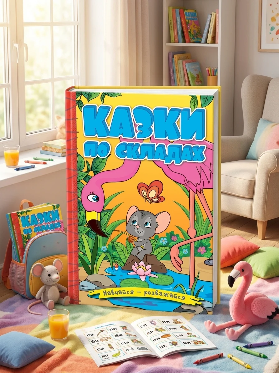 Навчайся-розважайся. Казки по складах. Жовта — Дитячі книги