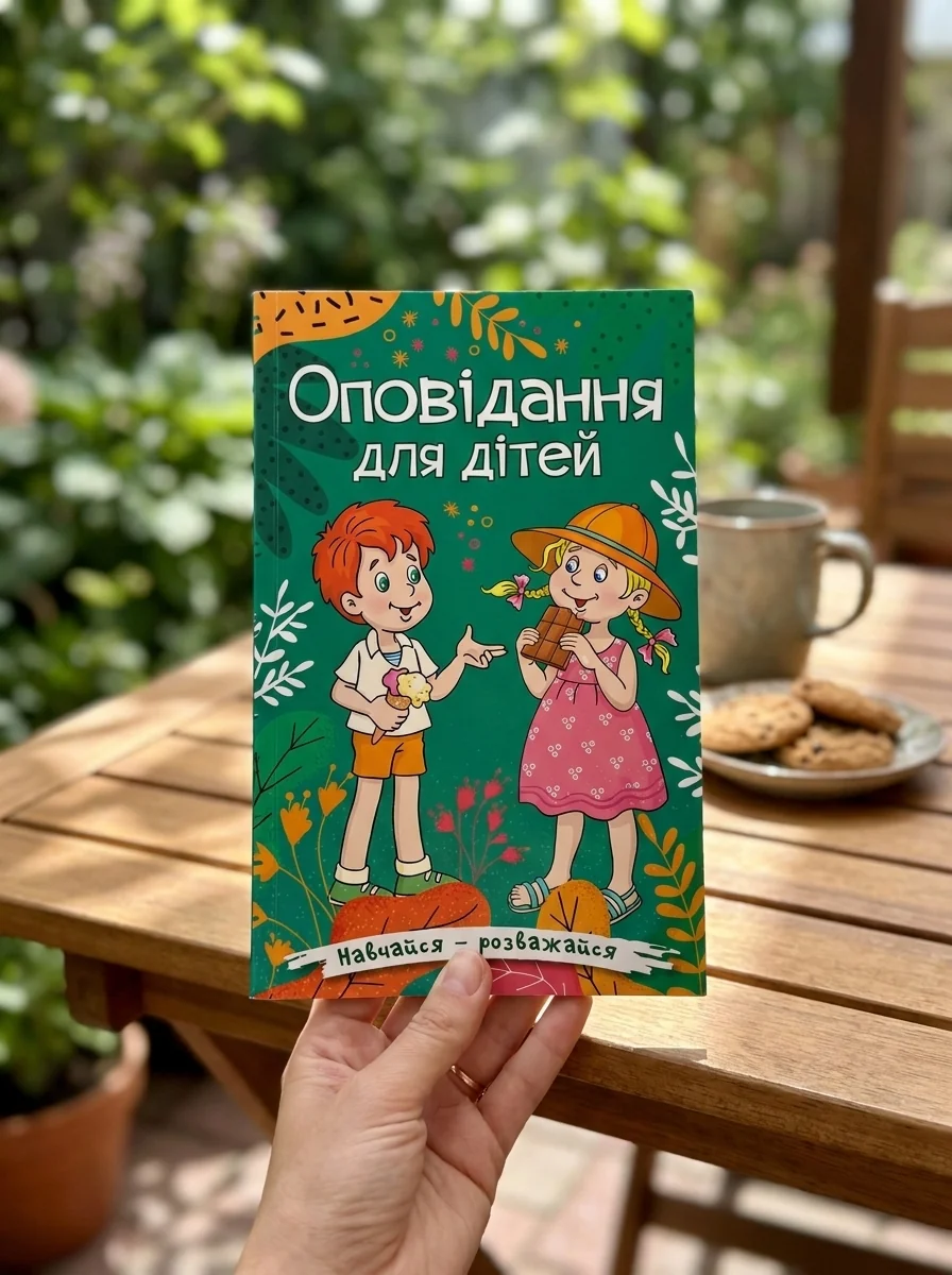 Навчайся – розважайся. Оповідання для дітей. Зелена, обкладинка