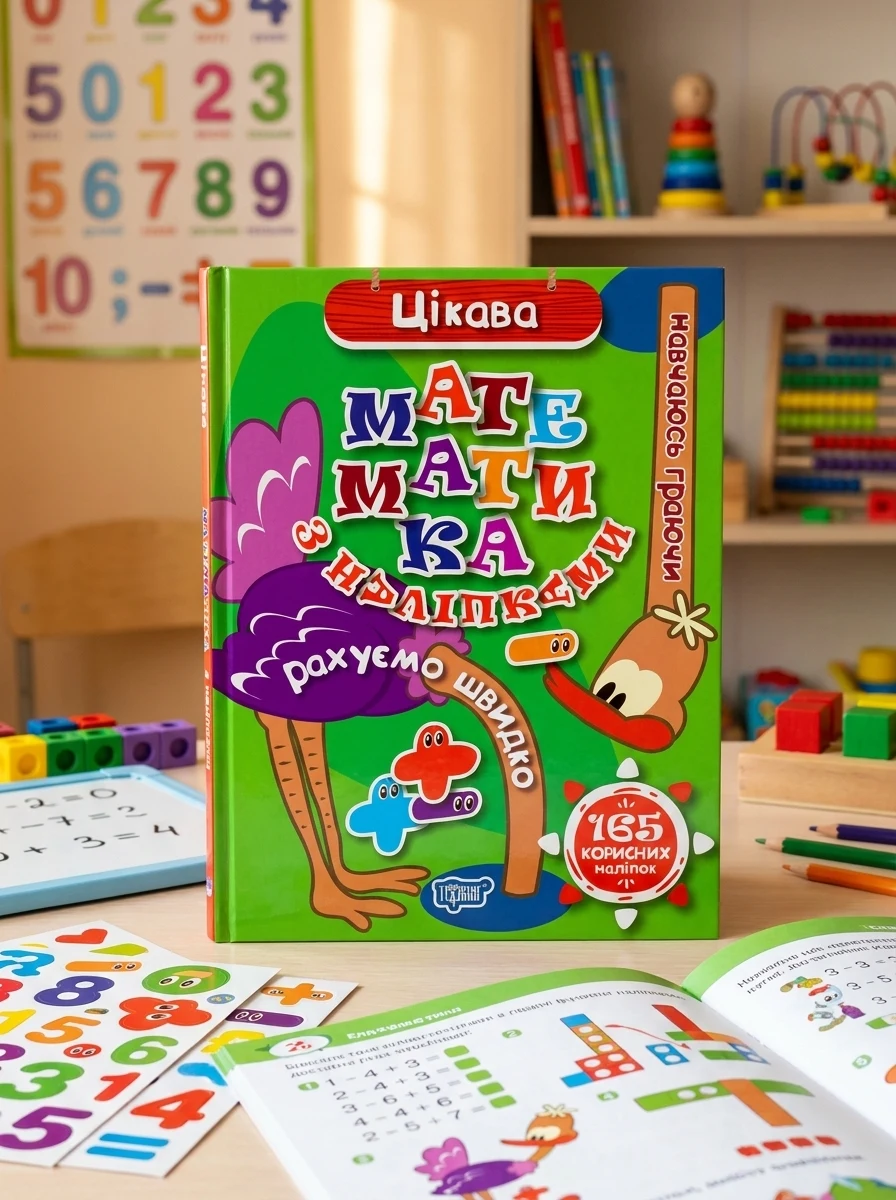 Навчаюсь граючи. Цікава Математика з наліпками — Книги