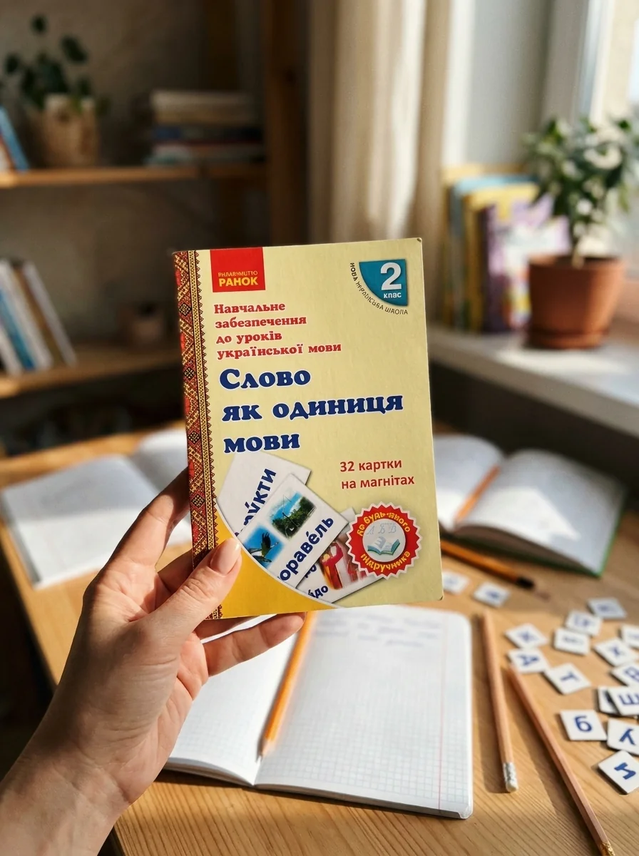 Навчальне забезпечення до уроків української мови. Слово як одиниця мови. Картки на магнітах. 2 клас — Вивчення мов