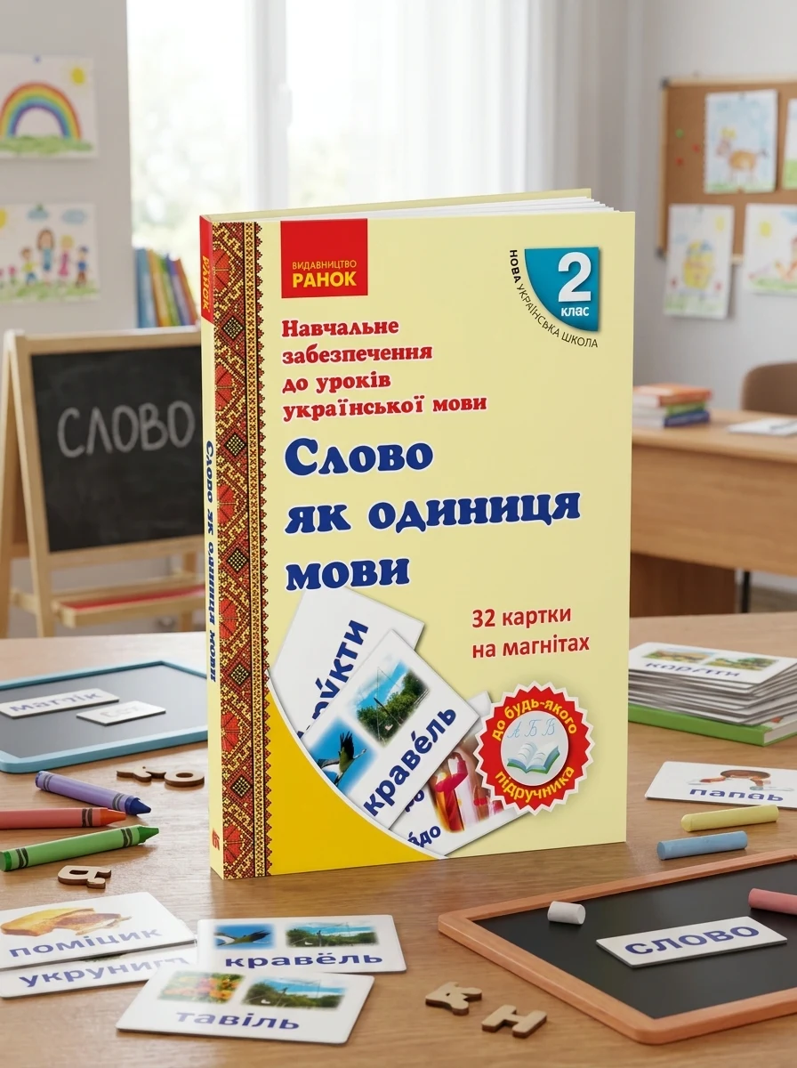 Навчальне забезпечення до уроків української мови. Слово як одиниця мови. Картки на магнітах. 2 клас — Вивчення мов