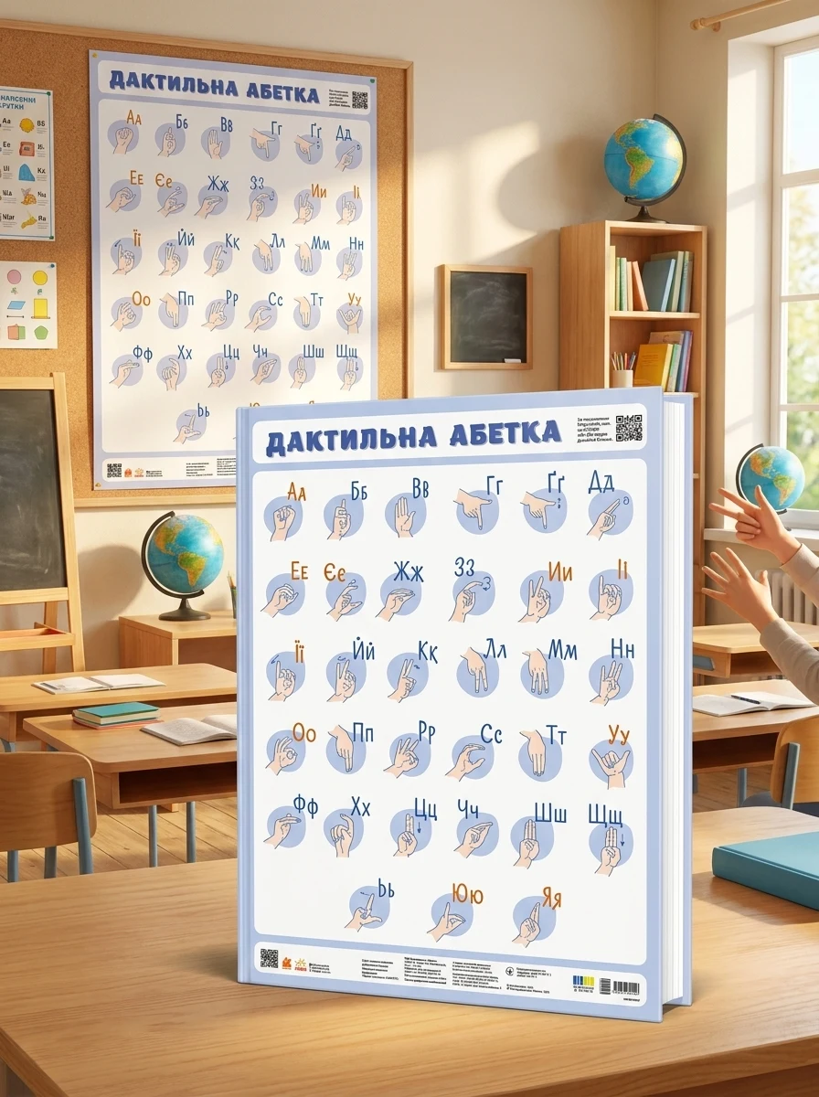 Навчальні плакати. Дактильна абетка, — Вивчення мов