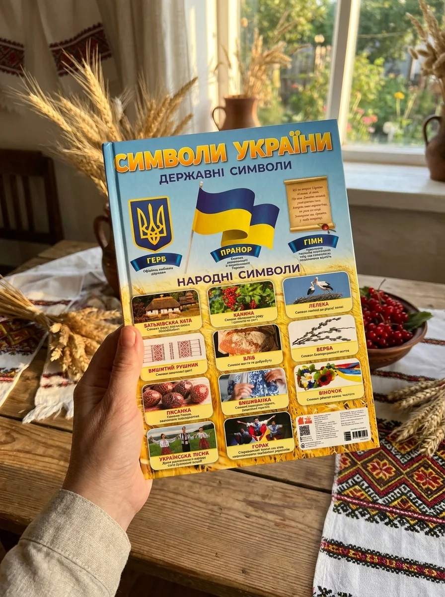 Навчальні плакати. Символи України — Дім, сім'я, релігія