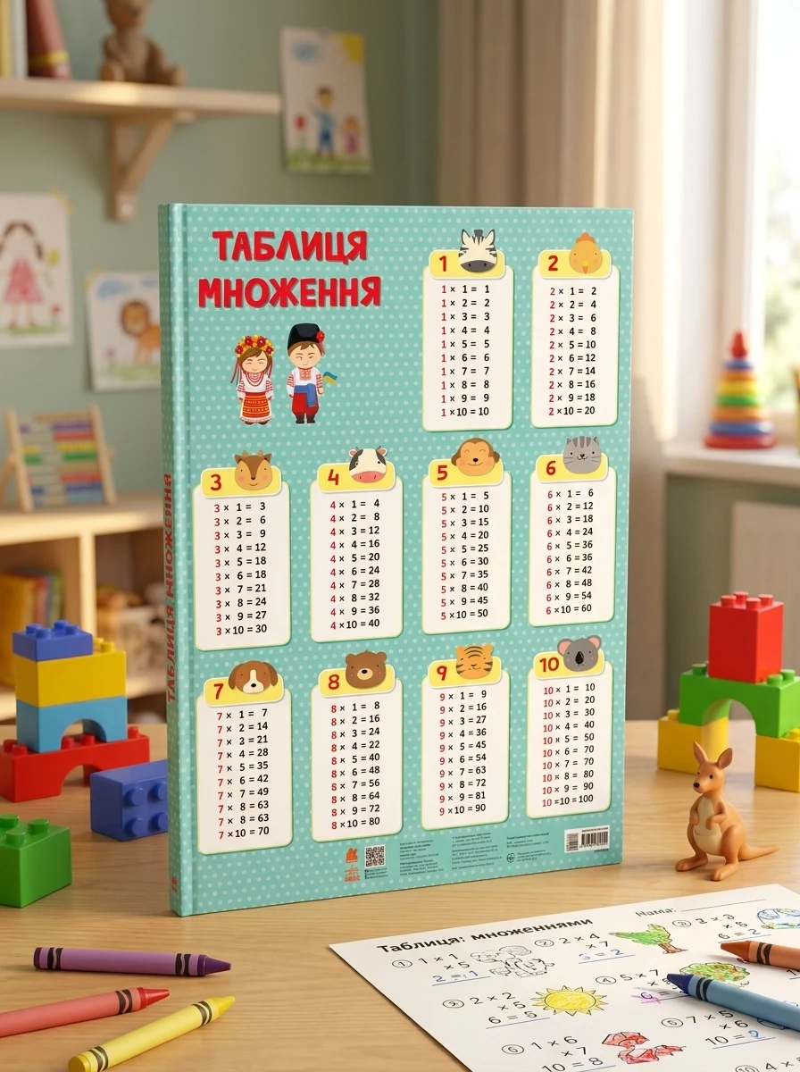 Навчальні плакати. Таблиця множення, — Дитяча література