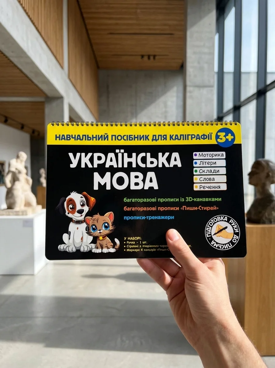 Навчальні посібники для каліграфії. Українська мова, обкладинка