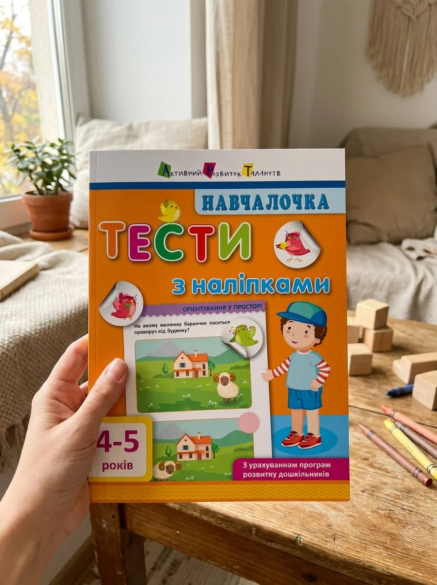 Навчалочка. Тести з наліпками. 4-5 років — Книги з наліпками