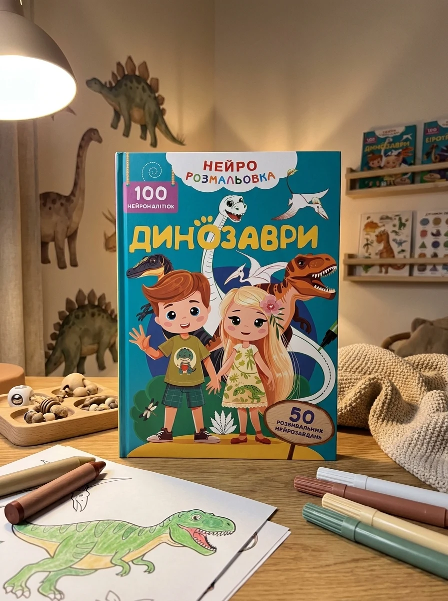 Нейророзмальовка. Динозаври — Дитяча література