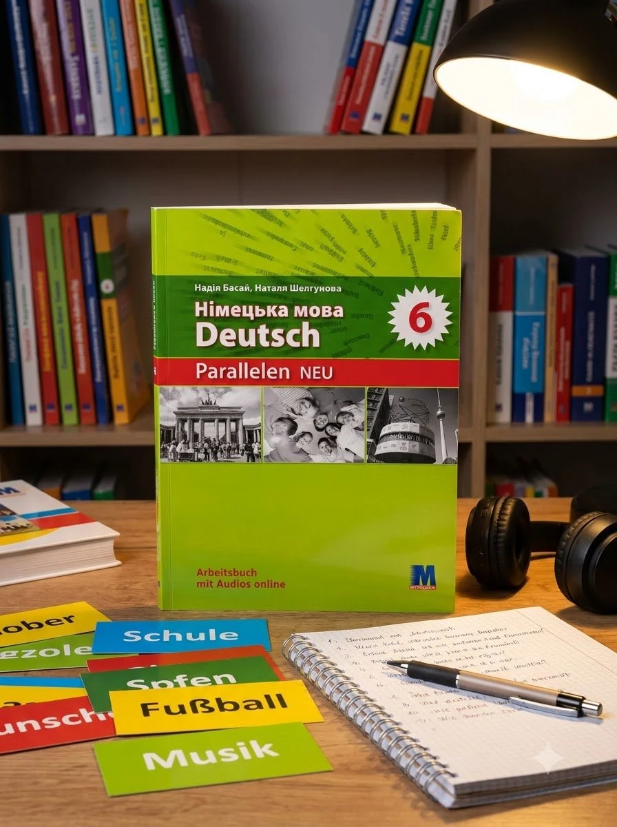 Німецька мова. Deutsch. Parallelen NEU. Робочий зошит для 6-го класу (+ аудіосупровід) — Надія Басай, обкладинка
