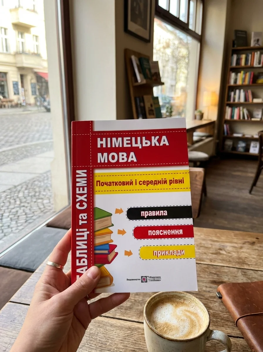 Німецька мова. Таблиці та схеми. Початковий і Середній рівні — Вивчення мов