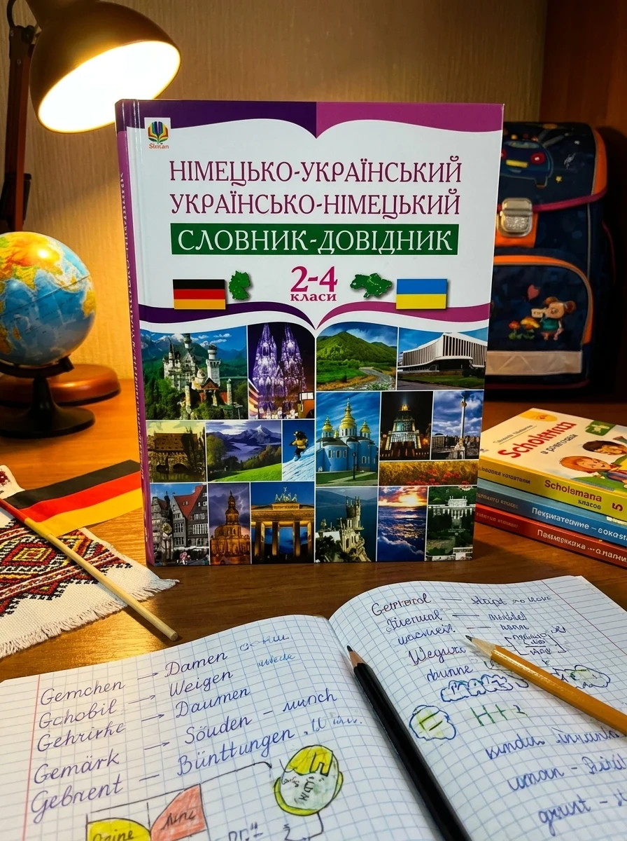 Німецько-український та українсько-німецький словник-довідник. 2-4 класи — Вивчення мов