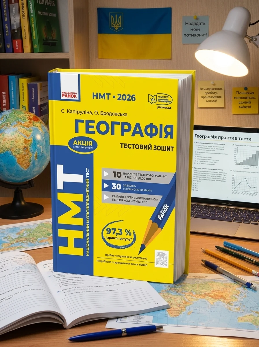 НМТ 2026. Географія. Тестовий зошит