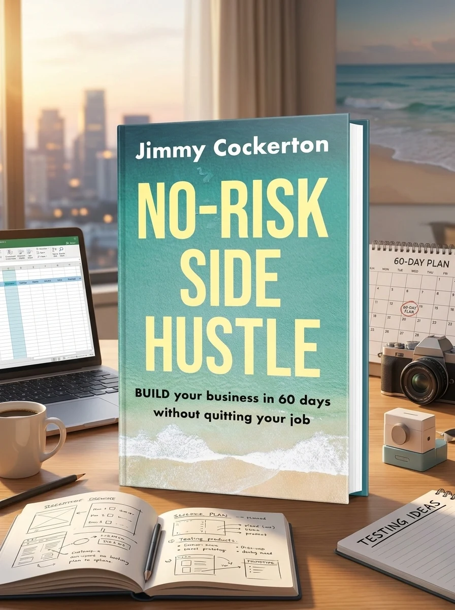 No Risk Side Hustle. BUILD your business in 60 days without quitting your job — Джиммі Кокертон, обкладинка