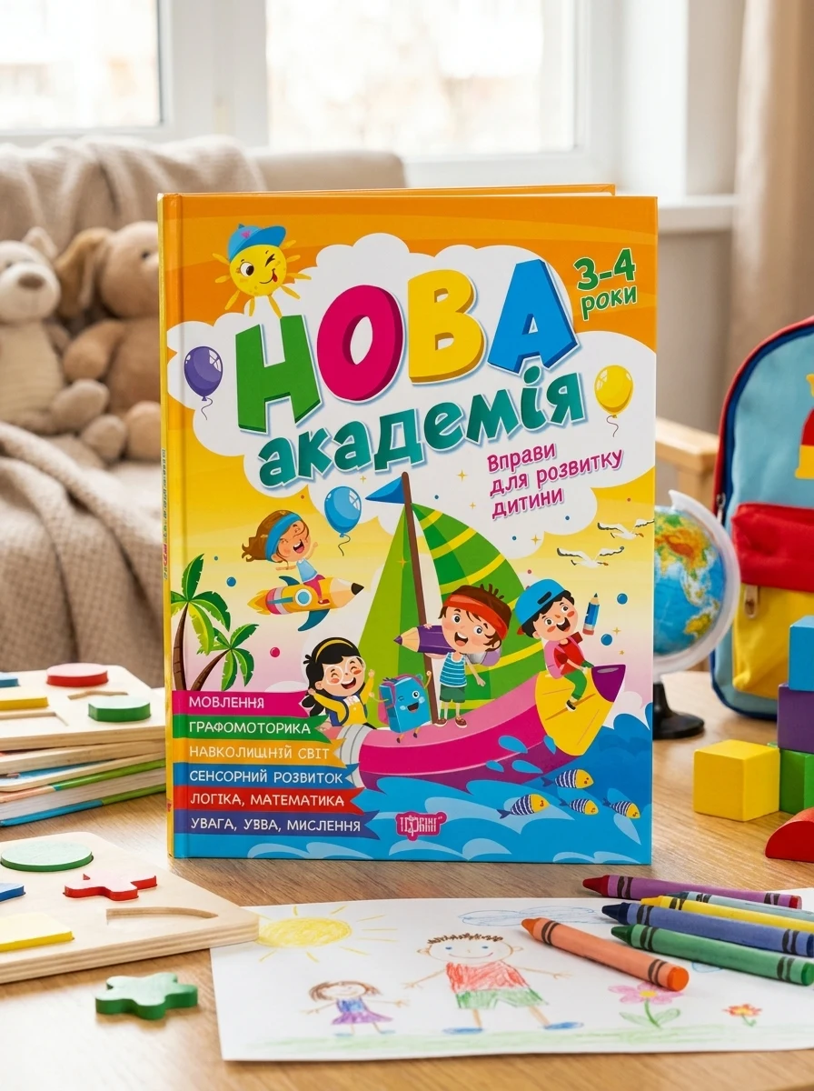 Нова академія. Вправи для розвитку дитини. 3 - 4 роки — Дім, сім'я, релігія