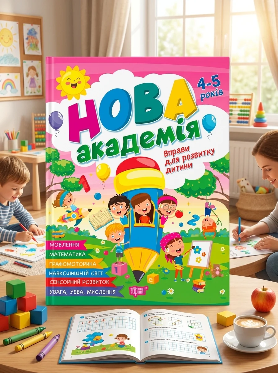 Нова академія. Вправи для розвитку дитини. 4- 5 років — Дім, сім'я, релігія