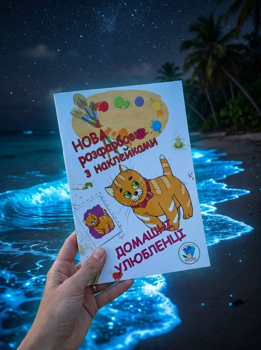 Нова розмальовка з наліпками. Домашні улюбленці — Дитяча література