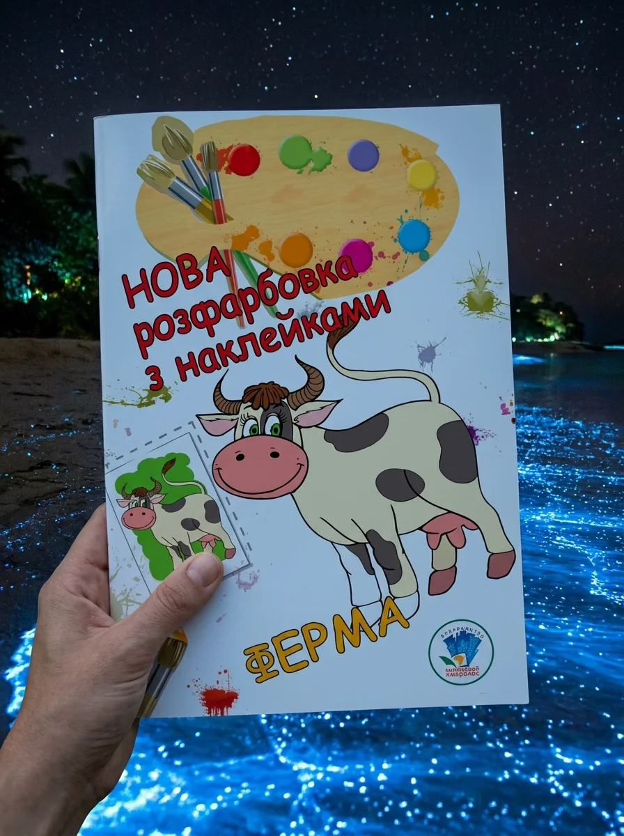 Нова розмальовка з наліпками. Ферма — Дитяча література