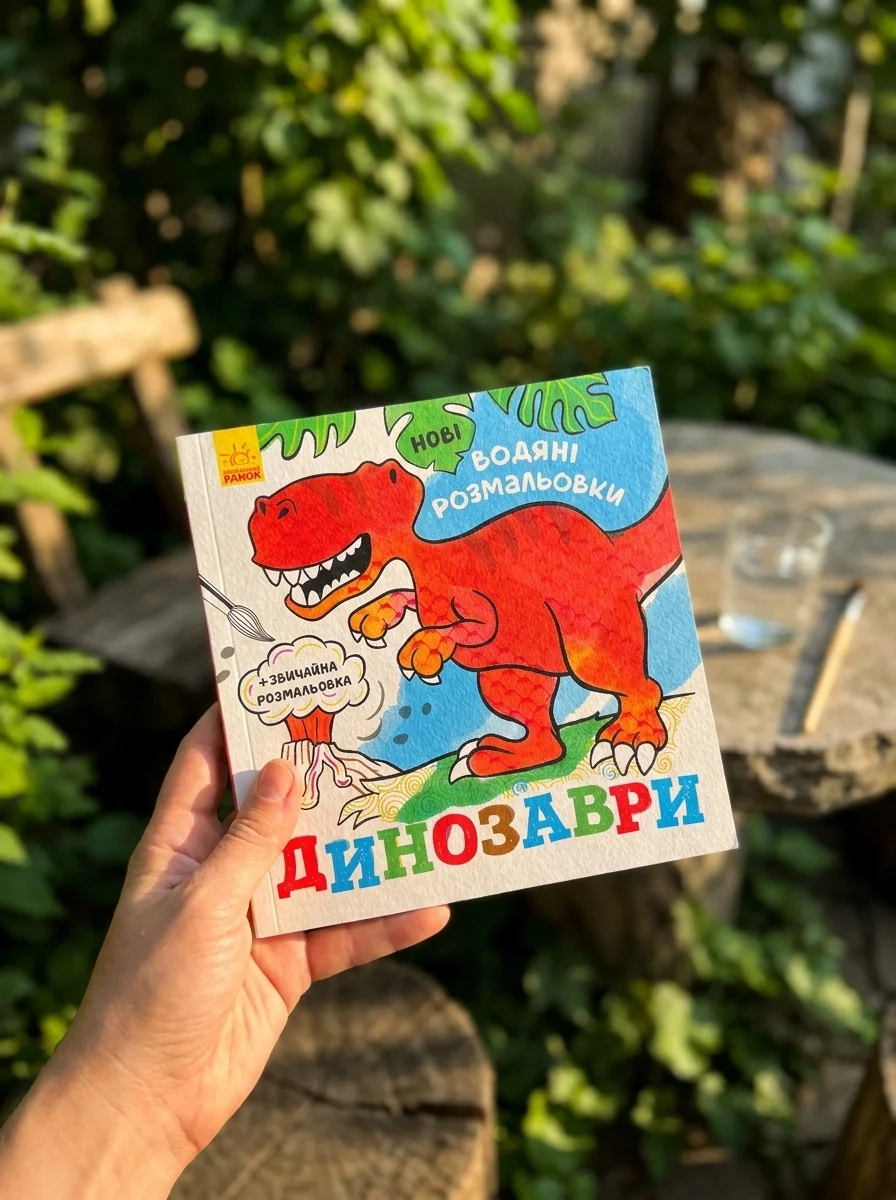 Нові водяні розмальовки. Динозаври | купити книгу онлайн