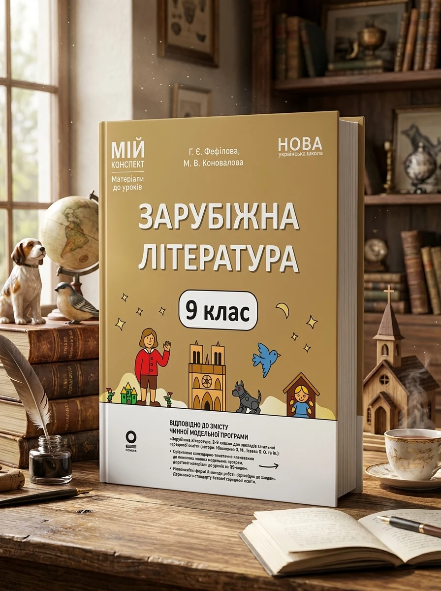 НУШ. Мій конспект. Матеріали до уроків. Зарубіжна література. 9 клас — Галина Фефілова, фото 2