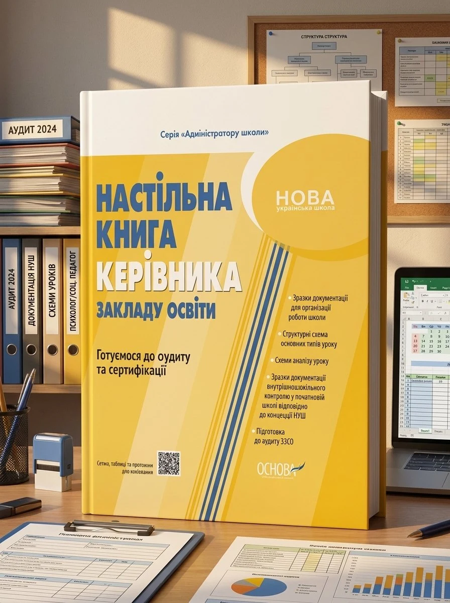НУШ. Настільна книга керівника закладу освіти. Готуємося до аудиту та сертифікації — Олена Семиволос, обкладинка
