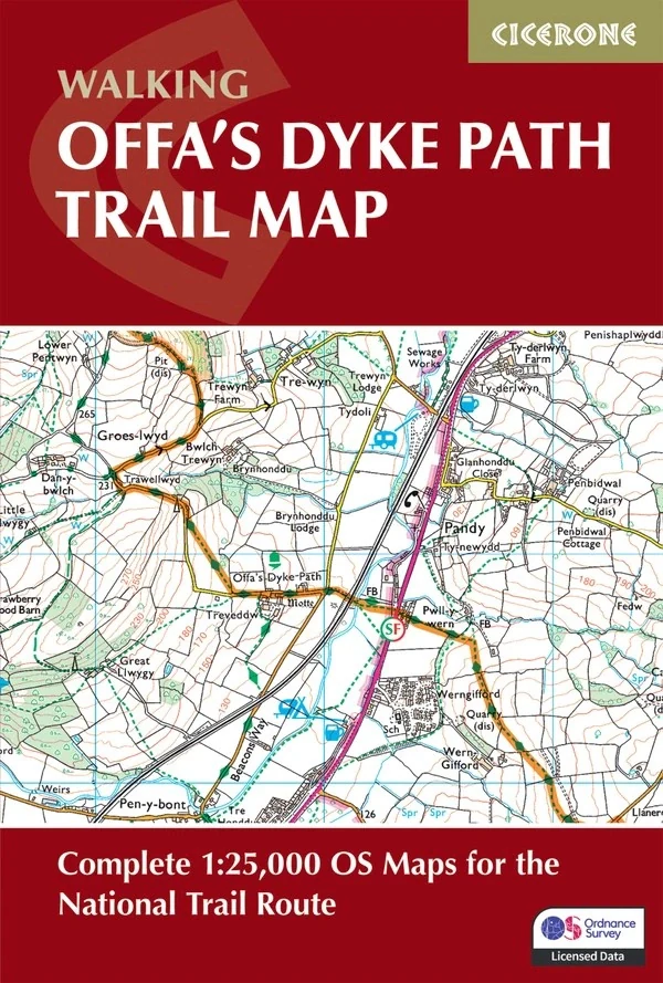 Offa's Dyke Path Trail Map. Complete 1:25,000 OS Maps for the National Trail Route