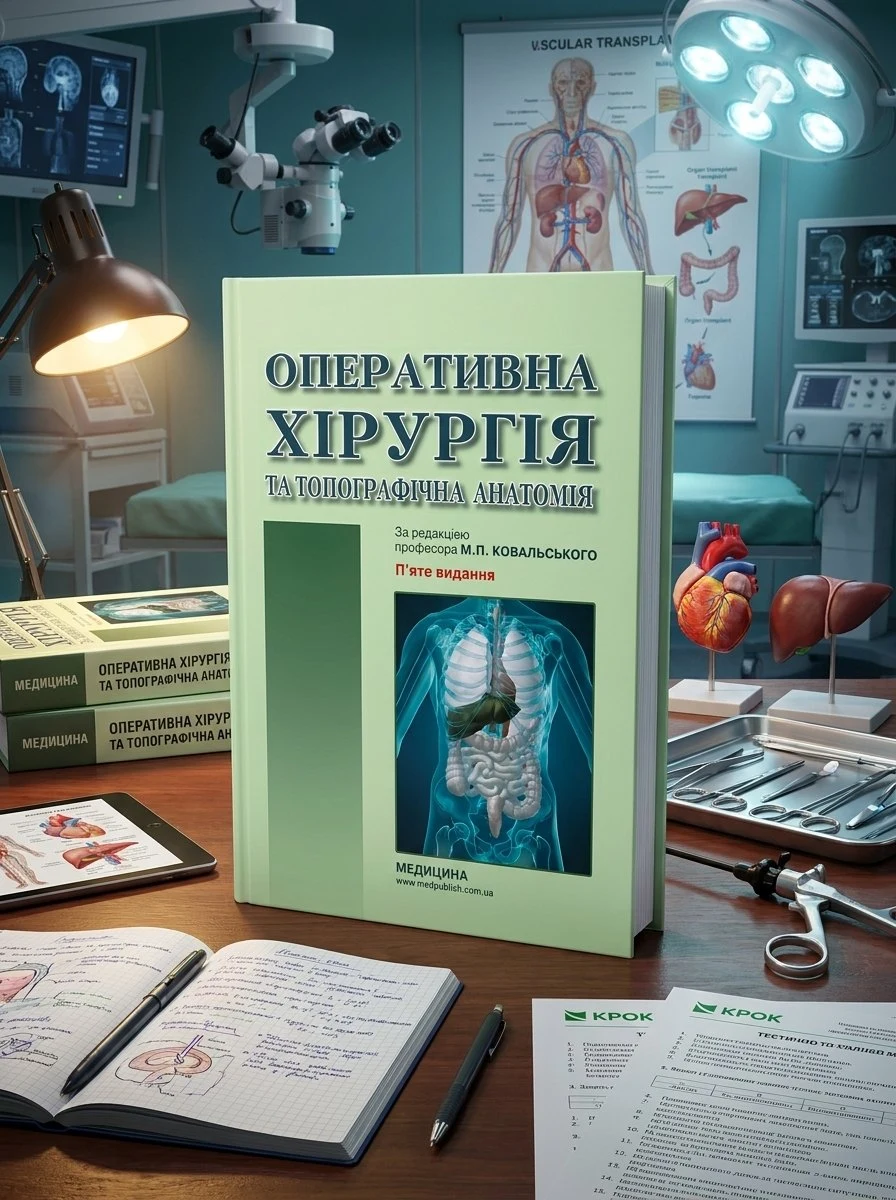 Оперативна хірургія та топографічна анатомія: підручник — Ю.Т Ахтемійчук, обкладинка