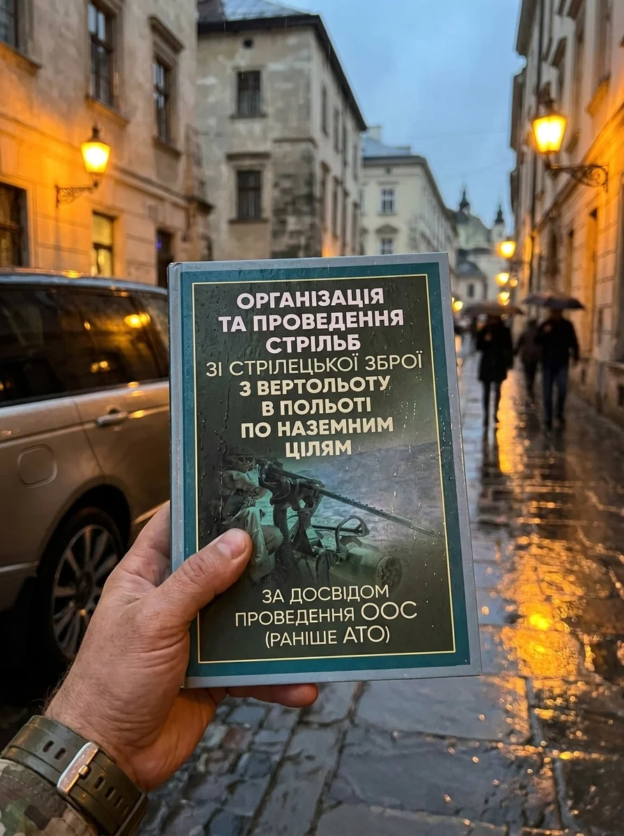 Організація та проведення стрільб зі стрілецької зброї з вертольоту в польоті по наземним цілям — Історія та публіцистика