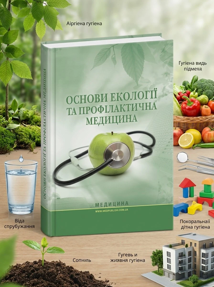 Основи екології та профілактична медицина: підручник (ВНЗ І—ІІІ р. а.) — Д.О Ластков, обкладинка