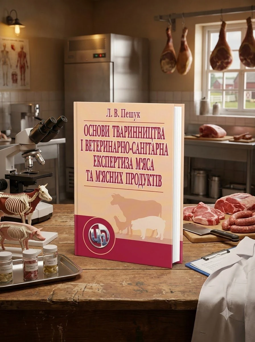 Основи тваринництва і ветеринарно-санітарна експертиза м'яса та м'ясних продуктів — Пешук Л.В., обкладинка
