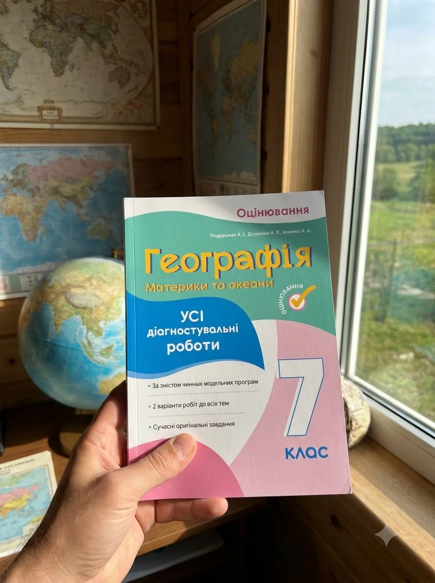 Оцінювання. Географія. Материки та океани. УСІ діагностувальні роботи. 7 клас — Вивчення мов