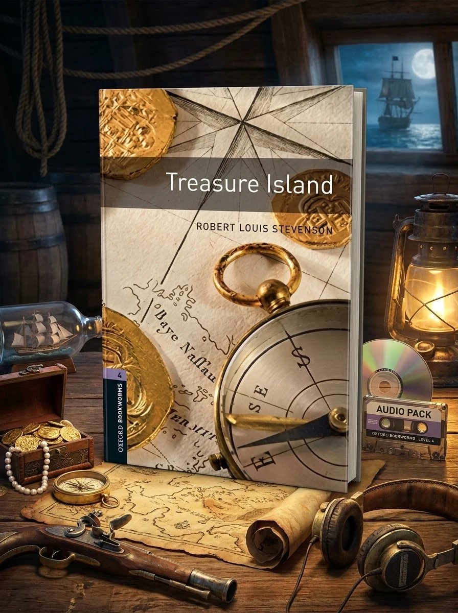 Oxford Bookworms Library Level 4. Treasure Island audio pack