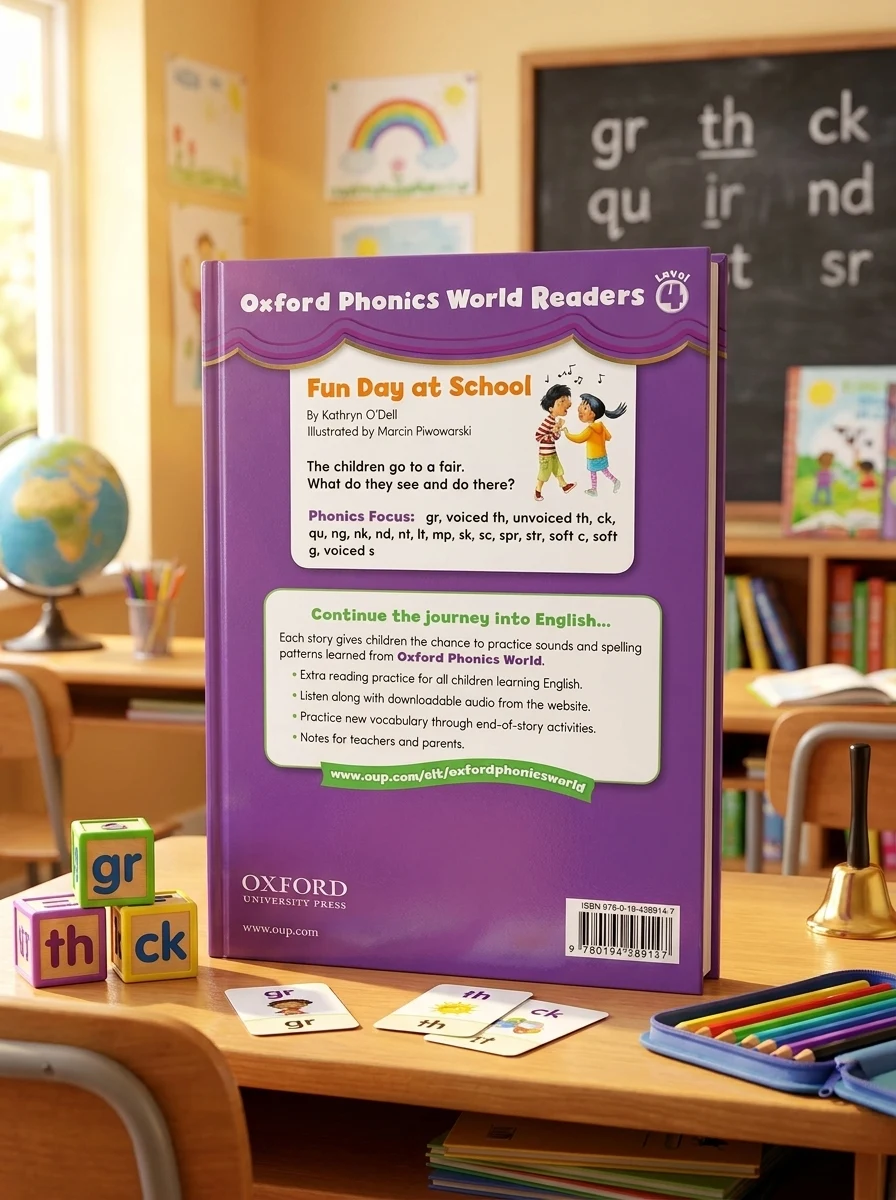 Oxford Phonics World. Level 4. Reader: Fun Day at School — Кетрін О'Делл, обкладинка