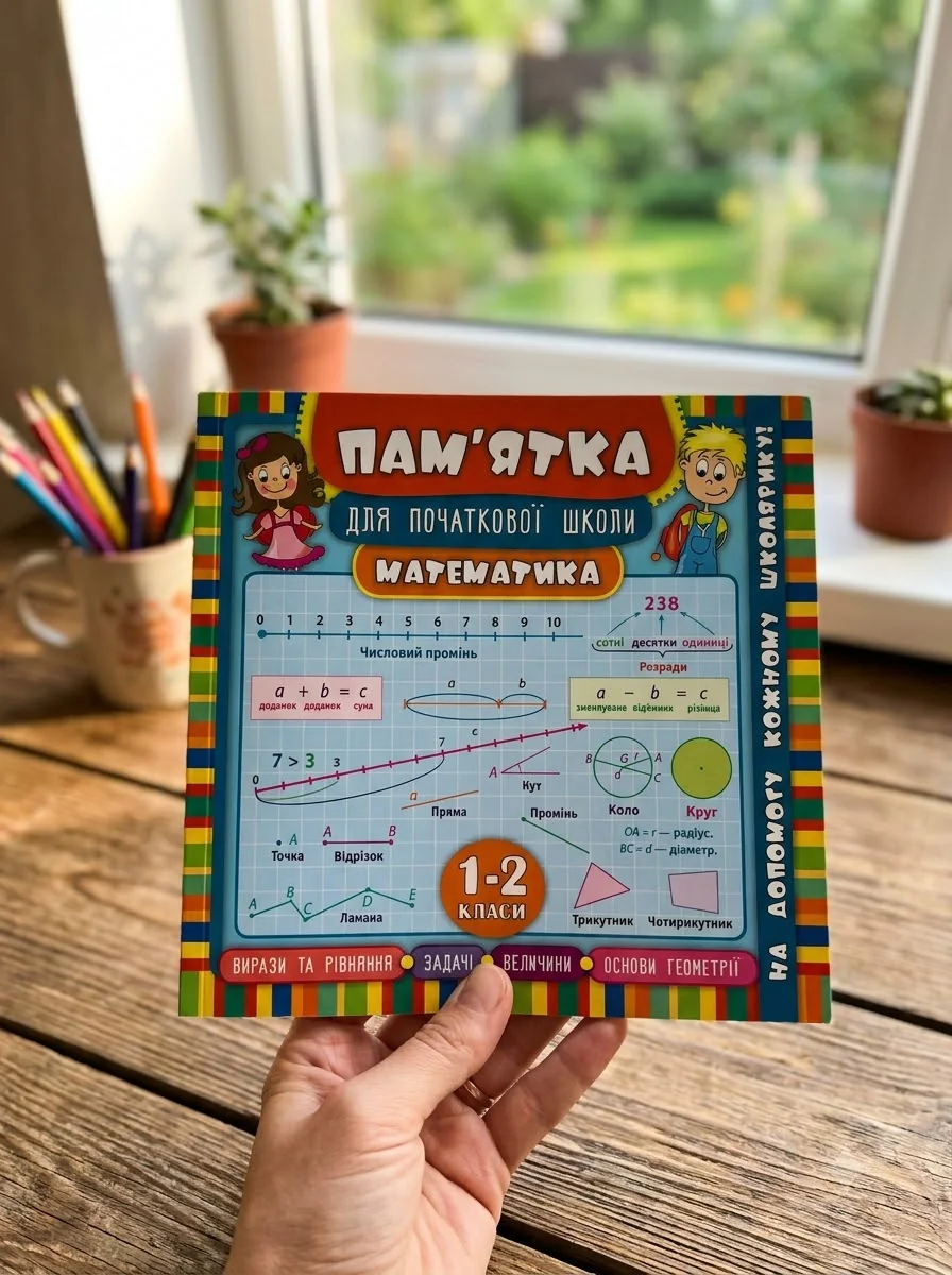 Пам’ятка для початкової школи. Математика. 1-2 класи — Підготовка до школи