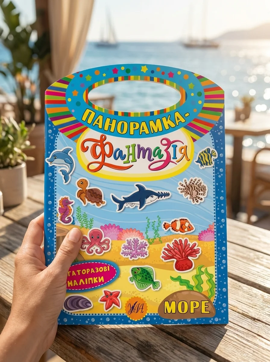 Панорамка-фантазія. Море. Багаторазові наліпки — Книги з наліпками