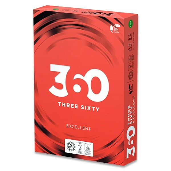Папір офісний А4, 360 EXCELLENT клас A, 80 г/м2, 500 л.