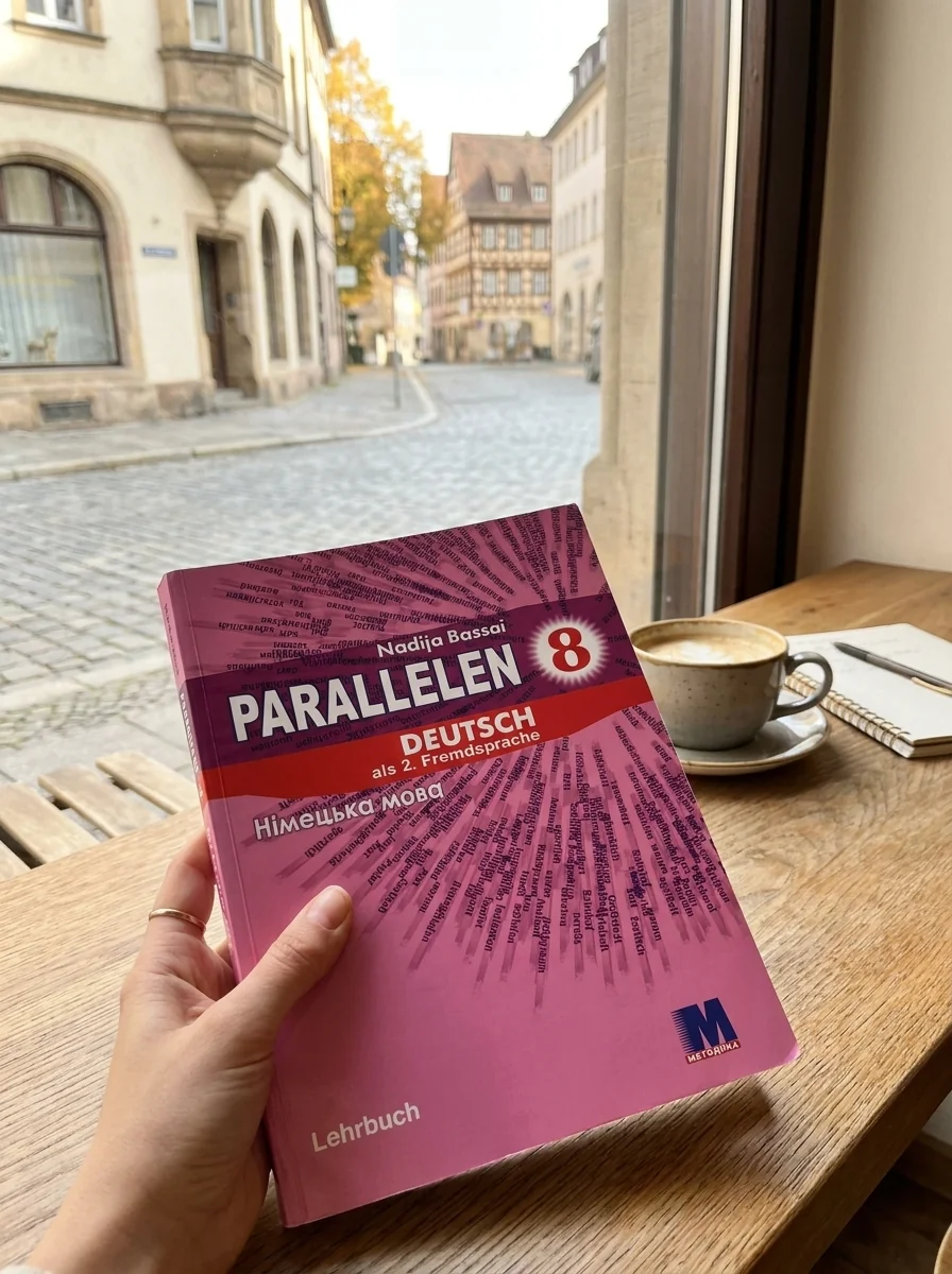 Parallelen 8. Підручник німецької мови — Надія Басай, обкладинка