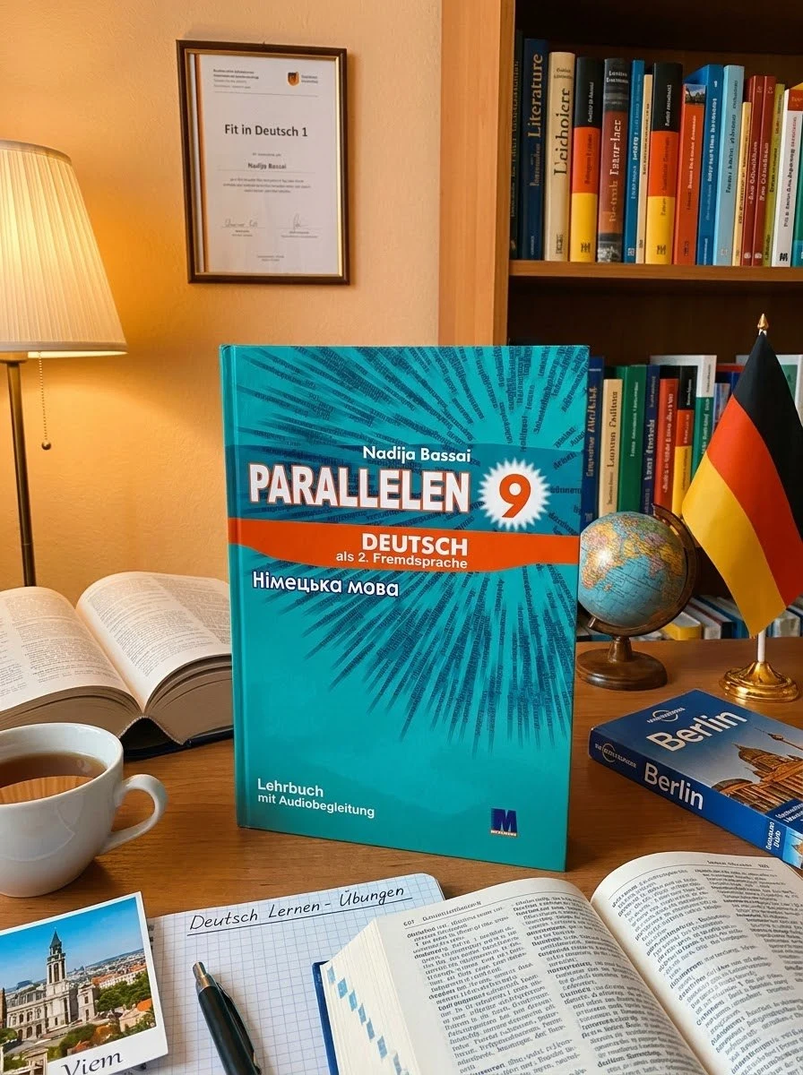 Parallelen 9. Підручник німецької мови — Надія Басай, обкладинка