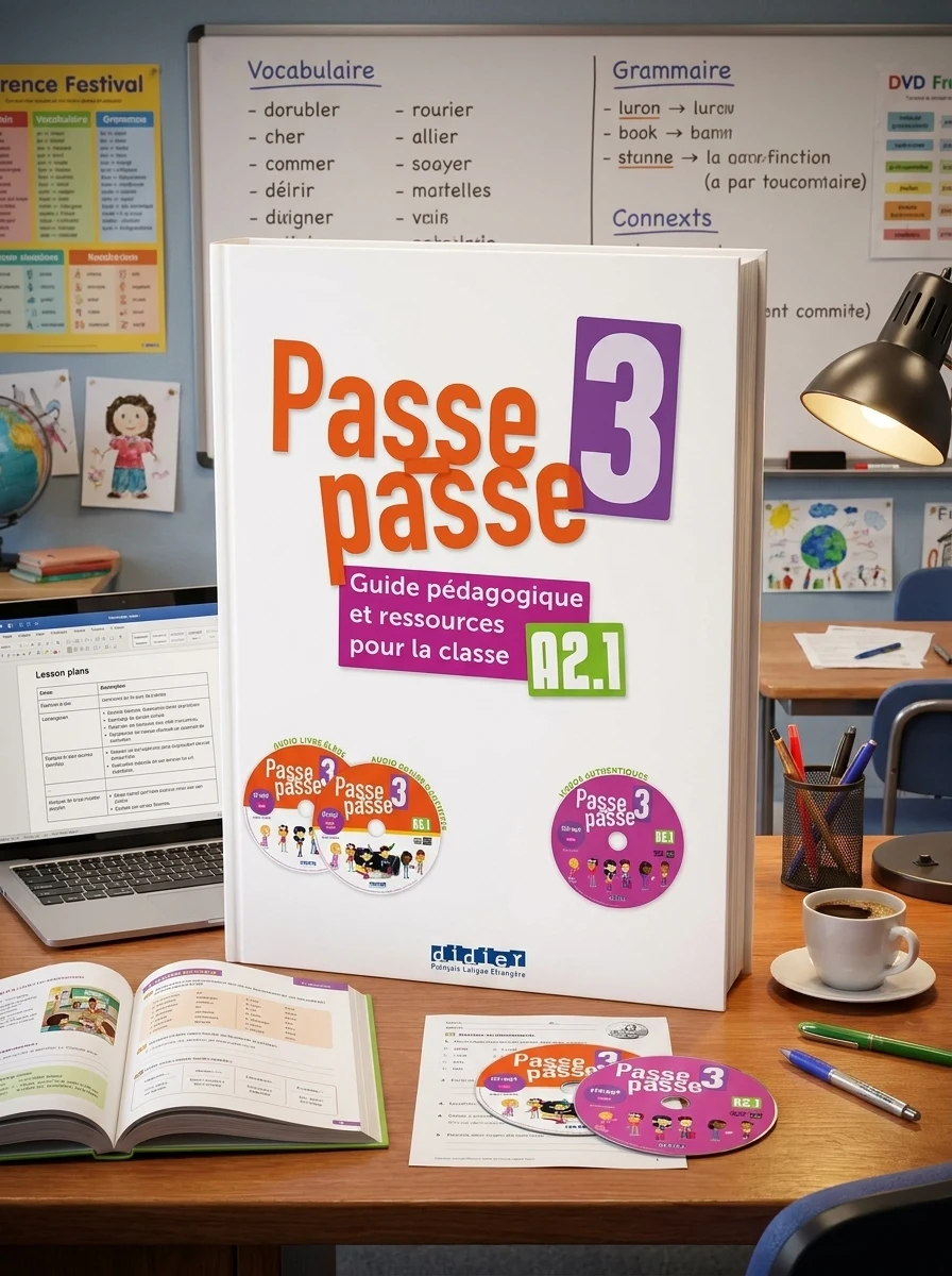 Passe-passe 3 A2.1 Guide Pédagogique et ressources pour la classe + CD mp3 + DVD — Вивчення мов