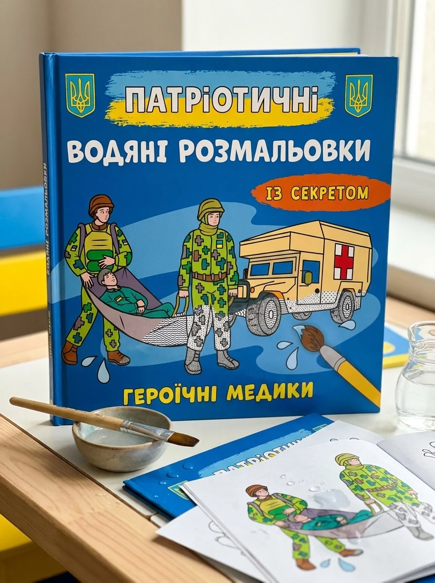 Патріотичні водяні розмальовки із секретом. Героїчні медики, — Дитяча література