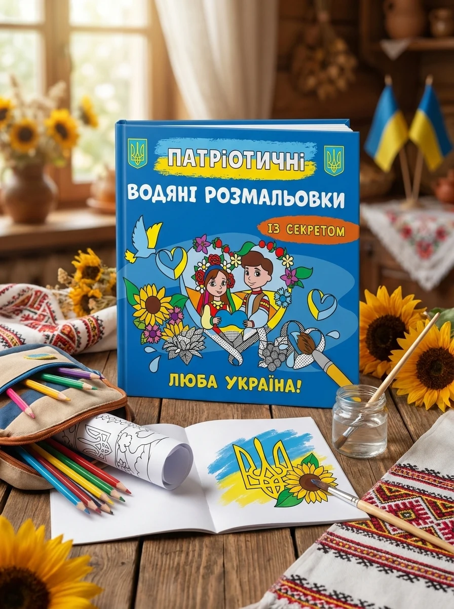 Патріотичні водяні розмальовки із секретом. Люба Україна!, — Дитяча література