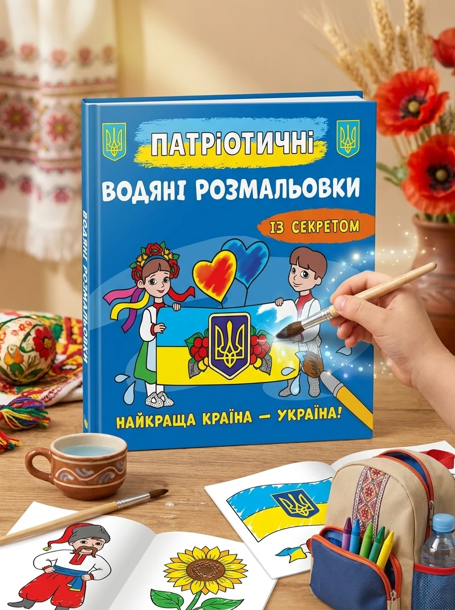 Патріотичні водяні розмальовки із секретом. Найкраща країна – Україна!, — Дитяча література